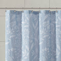Floral Shower Curtain Blue Cotton