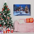 Framed Canvas Wall Art Decor Painting For Chrismas, Chrismas Tree In Forest Chrismas Gift Painting For Chrismas Gift, Decoration For Chrismas Eve Living Room, Bedroom Decor 2418In Thickness 1.5Inch Rectangle Framed Multicolor Christmas Oversized 41In