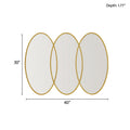 Gold Trio Wall Mirror Gold Mdf