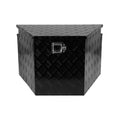 Trailer Tongue Box, Aluminum Alloy Diamond Plate Tongue Box Tool Chest, Heavy Duty Trailer Box Storage With Lock And Ke, Utility Trailer Tongue Box For Pickup Truck, Rv, Trailer, 28.5