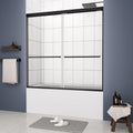 Bathtub Bypass Shower Door, Sliding Door, With 1 4
