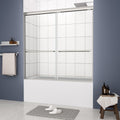 Bathtub Bypass Shower Door, Sliding Door, With 1 4