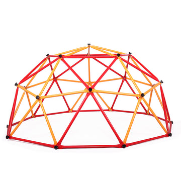 Kid'S Universal Exercise Dome Climber Outdoor Monkey Climbing Bars Play Center For Fun Red Metal