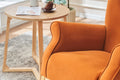 Baby Room High Back Rocking Chair Nursery Chaircomfortable Rocker Fabric Padded Seat ,Modern High Back Armchair Orange Primary Living Space Sponge Velvet