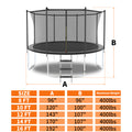16Ft Trampoline With Safety Enclosure Net, Outdoor Trampoline With Heavy Duty Jumping Mat And Spring Cover Padding For Kids And Adults Gray Garden & Outdoor Iron