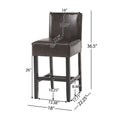 Zuma Kd Counter Stool Brown Leather