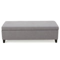 Selma Storage Ottoman V2 Light Grey Fabric