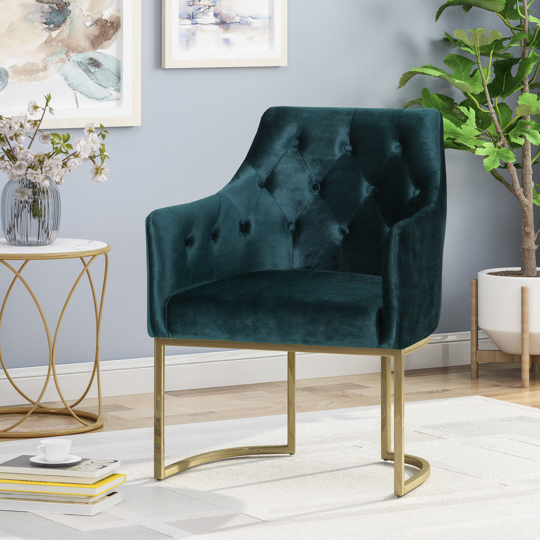 Club Chair Teal Altay Velvet