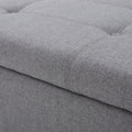 Storage Ottoman Grey Fabric