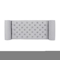 Hayes Armed Storage Bench Light Grey Fabric