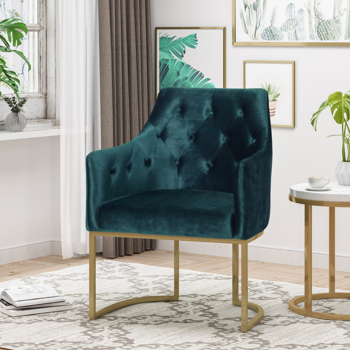 Club Chair Teal Altay Velvet