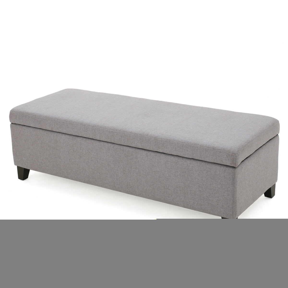 Selma Storage Ottoman V2 Light Grey Fabric
