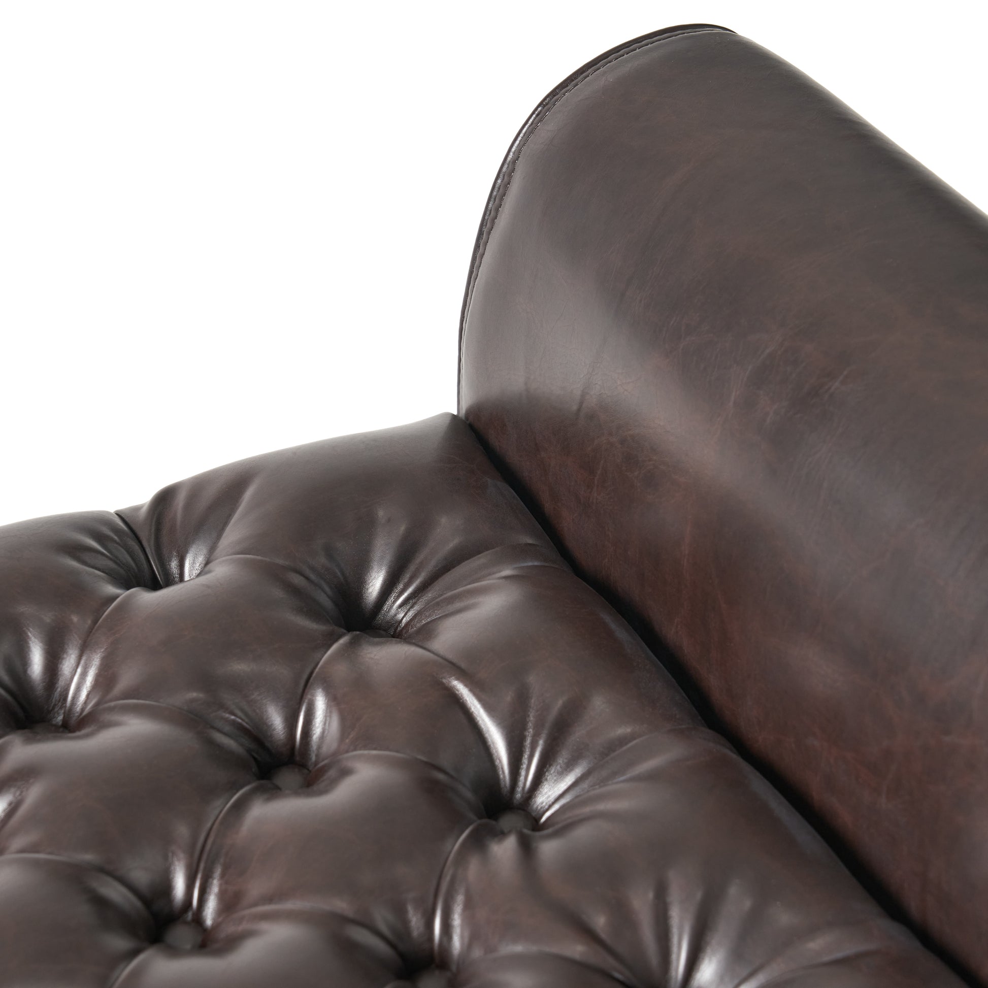 Hayes Armed Storage Bench Brown Pu