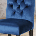 Harriet Kd Tufted Dining Navy Blue Velvet