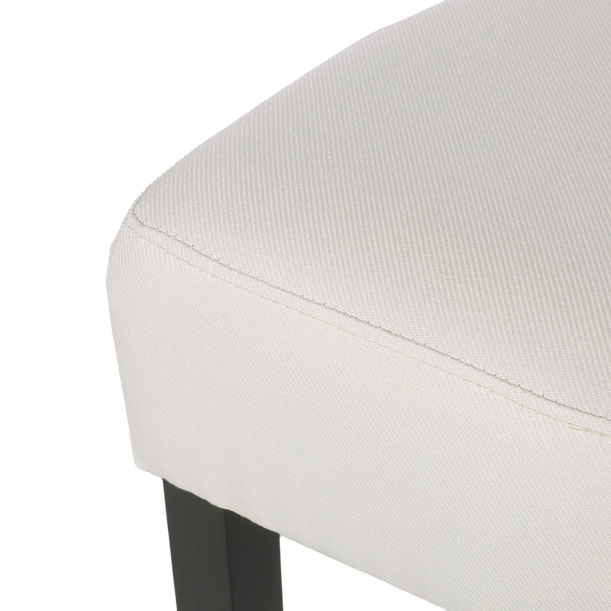 Set Of 2, 26.75" Backless Leather Counter Height Barstool, Beige Beige Fabric