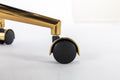 Hengming Golden Foot Office Chair, Modern Armchair, Height Adjustable, Rotary Cosmetic Chair, For Bedroom,Set Of 1 Black Wool