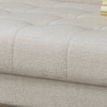 Aidan Mid Century Modern Tufted Fabric Sofa Beige Fabric