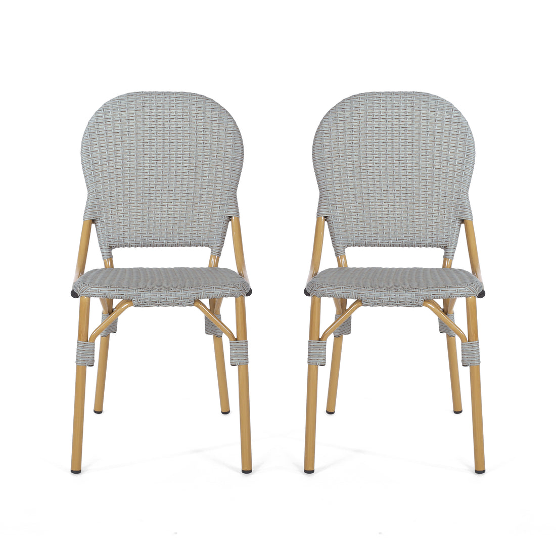 Arthur French Bistro Chair Natural & Light Brown Aluminium