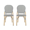 Arthur French Bistro Chair Natural & Light Brown Aluminium