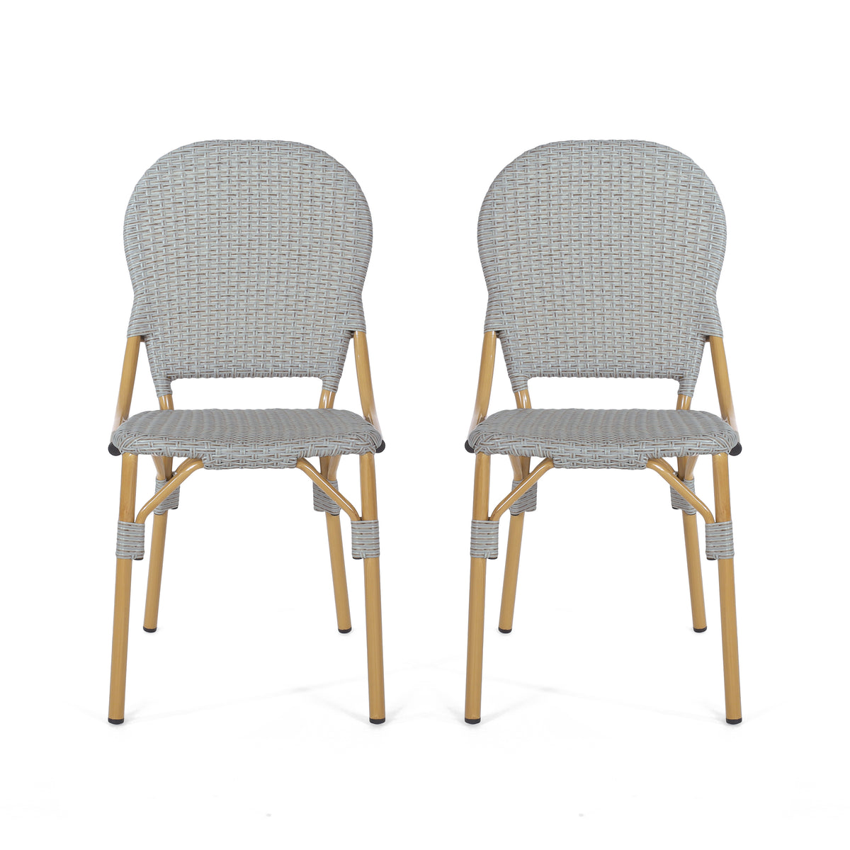 Arthur French Bistro Chair Natural & Light Brown Aluminium
