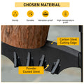 Firewood Kindling Splitter Stand With Hand Guard, Wood Splitter, Carbon Steel Manual Wood Cracker, Log Wedge Cutter, Single Blade, Black, 8.75