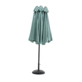 14.8 Ft Double Sided Outdoor Umbrella Rectangular Large With Crank Light Green Light Green Garden & Outdoor Steel