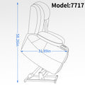 Dual Motor Infinite Position Up To 350 Lbs Leatheraire Power Lift Recliner Chair, Heavy Duty Motion Mechanism With 8 Point Vibration Massage And Lumbar Heating, Stainless Steel Cup Holders, Grey White Metal Primary Living Space Heavy Duty Pine Grey Faux
