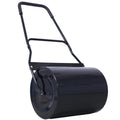 Lawn Roller, 16 Gallon Heavy Duty Tow Behind Water Sand Filled Sod Drum Roller For Garden Yard Park Black Steel