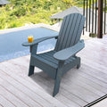 Outdoor Or Indoor Wood Adirondack Chair With An Hole To Hold Umbrella On The Arm ,Gray Gray Solid Wood