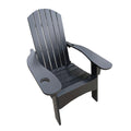 Outdoor Or Indoor Wood Adirondack Chair With An Hole To Hold Umbrella On The Arm ,Black Black Solid Wood