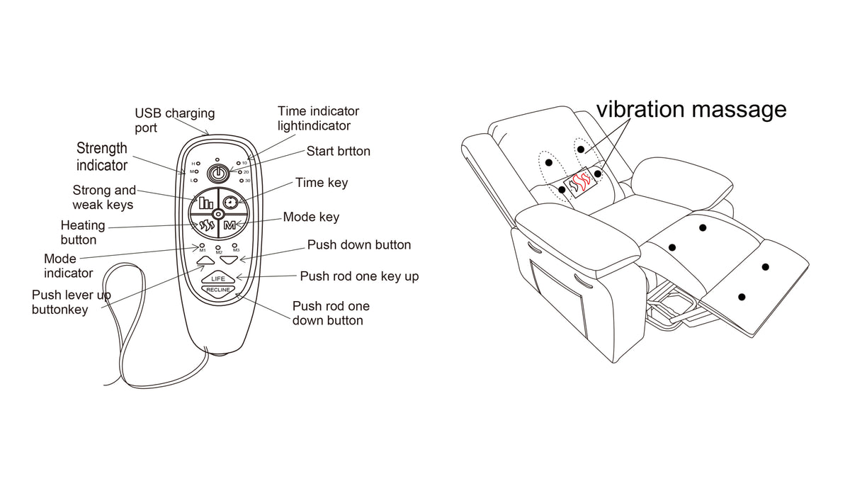 Electric Power Recliner Chair With Massage For Elderly ,Remote Control Multi Function Lifting, Timing, Cushion Heating Chair With Side Pocket Light Grey Light Grey Cat Scratch Fabric