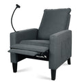 Recliner Chairs For Adults, Adjustable Recliner Sofa With Mobile Phone Holder & Cup Holder, Modern Reclining Chairs Fabric Push Back Recliner Chairs For Living Room, Bedroom, Gray Grey Foam Polyester