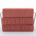 Folding Sofa Bed, Futon Sleeper Chair, Convertible Chair Floor Couch & Sleeping Mattress For Living Room, Guest Room, Home Office, Apartment, Small Space, Bed, Removable Back Cushion, Orange, 1 Seat Orange Chenille Primary Living Space Pillow Back Soft