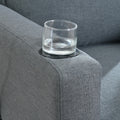 Recliner Chairs For Adults, Adjustable Recliner Sofa With Mobile Phone Holder & Cup Holder, Modern Reclining Chairs Fabric Push Back Recliner Chairs For Living Room, Bedroom, Gray Grey Foam Polyester
