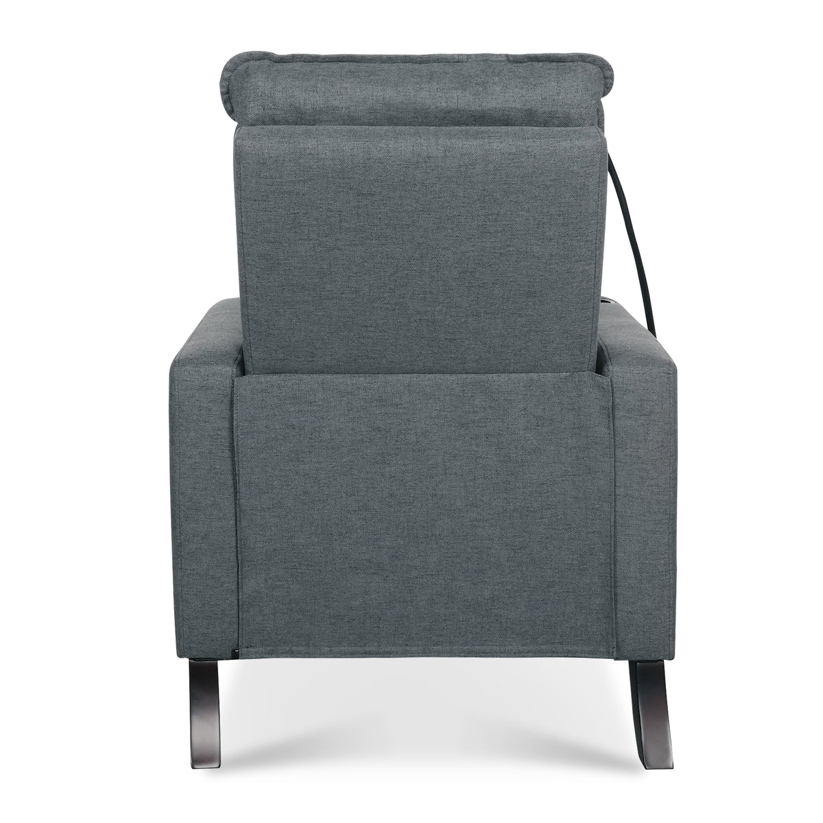 Recliner Chairs For Adults, Adjustable Recliner Sofa With Mobile Phone Holder & Cup Holder, Modern Reclining Chairs Fabric Push Back Recliner Chairs For Living Room, Bedroom, Gray Grey Foam Polyester