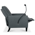 Recliner Chairs For Adults, Adjustable Recliner Sofa With Mobile Phone Holder & Cup Holder, Modern Reclining Chairs Fabric Push Back Recliner Chairs For Living Room, Bedroom, Gray Grey Foam Polyester