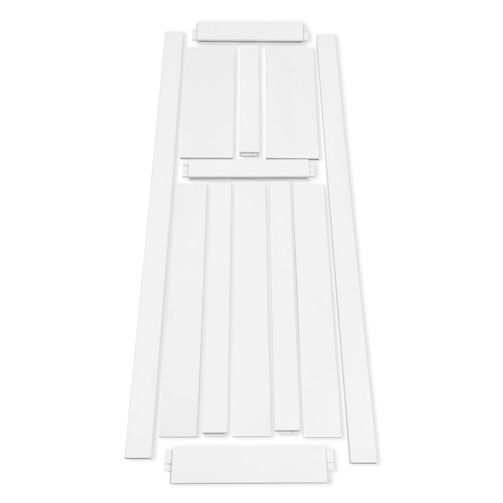 28" X 80" Five Panel Real Primed Door Slab 6.6Ft Barn Door Sliding Hardware Adjustable Floor Guider Pull Handle, Diy Unfinished Paneled Door, Modern Interior Barn Door, Moisture Proof White Mdf