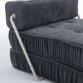 Folding Sofa Bed, Futon Sleeper Chair, Convertible Chair Floor Couch & Sleeping Mattress For Living Room, Guest Room, Home Office, Apartment, Small Space, Bed, Removable Back Cushion, Grey, 1 Seat Grey Chenille Primary Living Space Pillow Back Soft