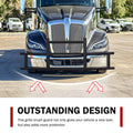 Front Bumper Deer Guard For Kenworth T680 2022 With Bracket Black Iron