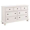 Transitional White Finish Dresser Of 7 Drawers Jewelry Tray Traditional Design Bedroom Wooden Furniture White Bedroom Traditional,Transitional Wood
