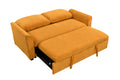 78 Inch 3 In 1 Convertible Sleeper Sofa Bed, Modern Fabric Loveseat Futon Sofa Couch W Pullout Bed, Small Beautiful Seat Lounge Sofa W Reclining Backrest, Furniture For Living Room, Yellow Light