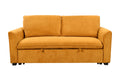 78 Inch 3 In 1 Convertible Sleeper Sofa Bed, Modern Fabric Loveseat Futon Sofa Couch W Pullout Bed, Small Beautiful Seat Lounge Sofa W Reclining Backrest, Furniture For Living Room, Yellow Light