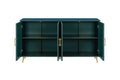 Wood Tv Stand With Storage Cabinet & Adjustable Shelves, Media Tv Console For Living Room Bedroom Navy Blue Navy Blue Mdf