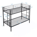 Metal Bunk Bed Black Black Metal