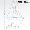 Okin Motor Up To 350 Lbs Power Lift Recliner Chair, Heavy Duty Motion Mechanism With 8 Point Vibration Massage And Lumbar Heating, Cup Holders, Usb And Type C Ports, Removable Cushions, Grey White Metal Primary Living Space Heavy Duty Pine Grey