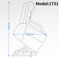 Up To 350 Lbs Power Lift Recliner Chair, Heavy Duty Motion Mechanism With 8 Point Vibration Massage And Lumbar Heating, Cup Holders, Usb And Type C Ports, Removable Cushions, Blue White Metal Primary Living Space Heavy Duty Pine Blue Gray Microfiber