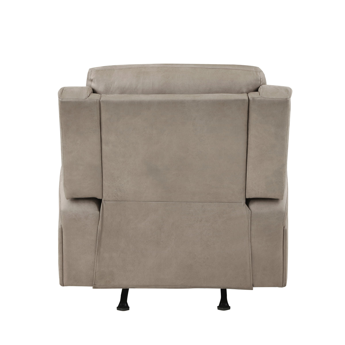 Luxurious Style Rocker Reclining Chair Brown Plush Comfortable Living Room Furniture Brown Primary Living Space Transitional Microfiber