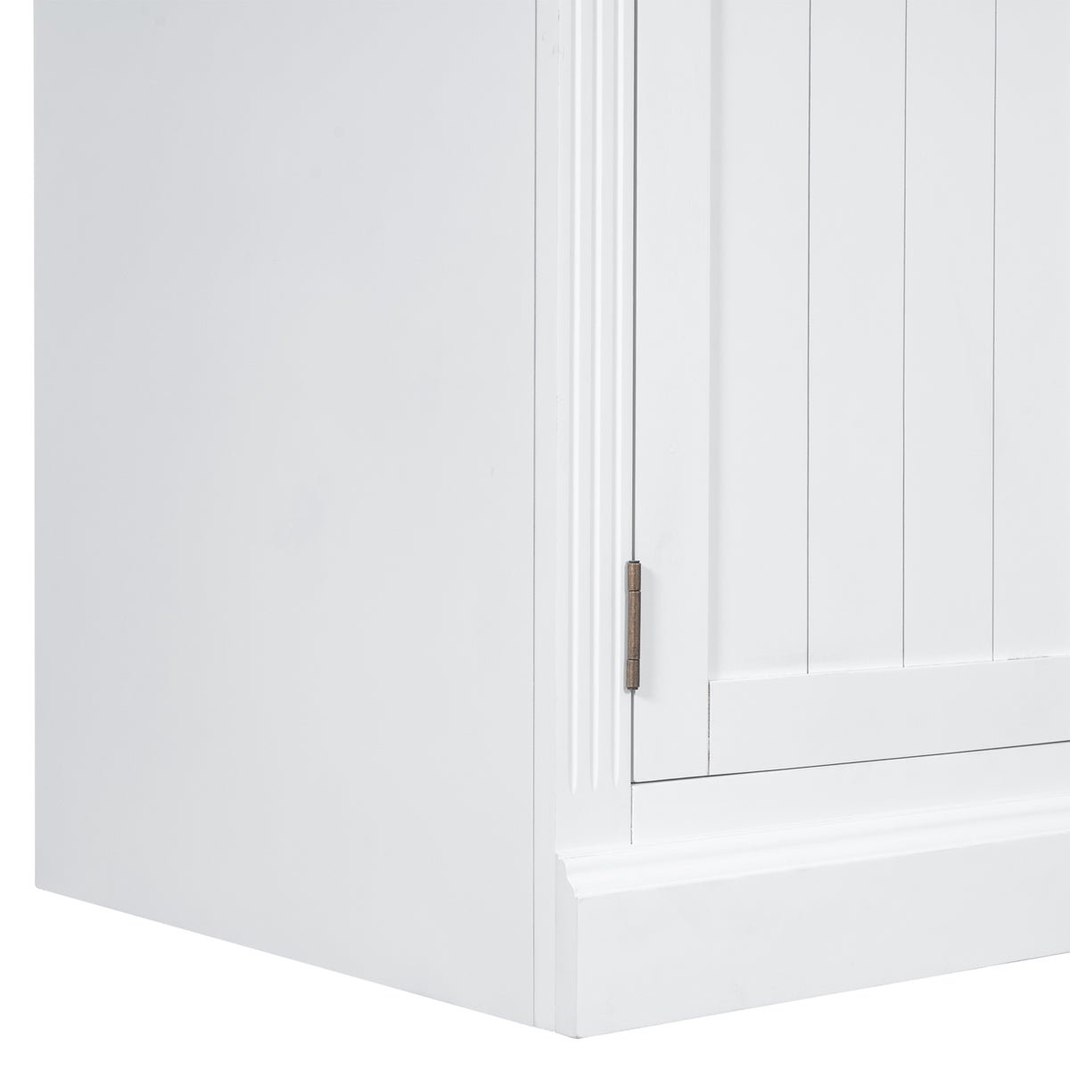 83.4"Tall Bookshelf &Writting Desk Suite,Modern Bookcase Suite With Led Lighting, Drawers,Doors,Study Desk And Open Shelves,2 Piece Set For Living Room,Home Office,Study Room,White White Solid Wood Mdf