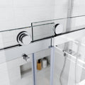 Frameless Sliding Bathtub Door 56 60 In.W X 62 In.H,Bypass Tub Glass Sliding Shower Doors,3 8
