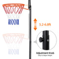 Basketball Hoop Outdoor, 5.2 Ft To 6.8Ft Adjustable Basketball Goal With 32
